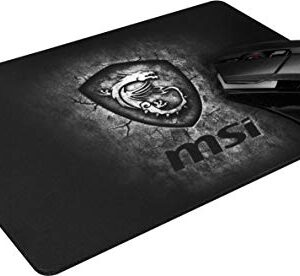 MSI Agility GD20 Premium Gaming Mouse Pad, Standard Medium Size,Ultra Smooth Micro-Tex Textile Surface,Anti-Slip Natural Rubber Base,Extra Thick,Perfect for Laser and Optical Mice,12.5” X 8.7” X 0.2”