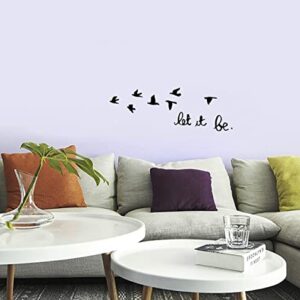 Let It Be Wall Decal Beatles Music Wall Sticker Birds Fly Room Art Decoration Lettering Stickers Home Decor(22.4"x7")