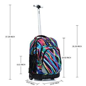 Tilami Rolling Backpack 19 inch Wheeled LAPTOP Boys Girls Travel School Student Trip, colours