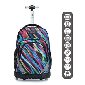 Tilami Rolling Backpack 19 inch Wheeled LAPTOP Boys Girls Travel School Student Trip, colours