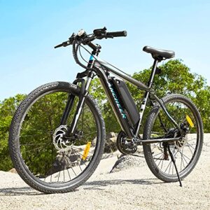 ANCHEER Electric Bike Electric Mountain Bike 500W 26'' Commuter Ebike, 20MPH Adults Electric Bicycle with Removable 48V/374Wh Battery, LCD-Display and Professional 21 Speed Gears