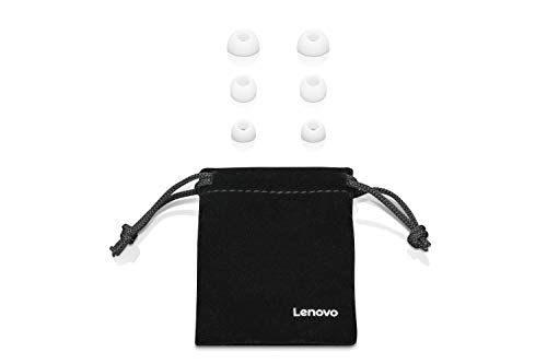 Lenovo 100 in-Ear Headphone, Wired, Microphone, Noise Isolating, 3 Ear Cup Sizes, Windows, Mac, Android, GXD0S50938, White