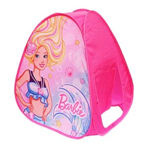 barbie dreamland pop up play tent – pink indoor playhouse for kids | gift for girls – sunny days entertainment