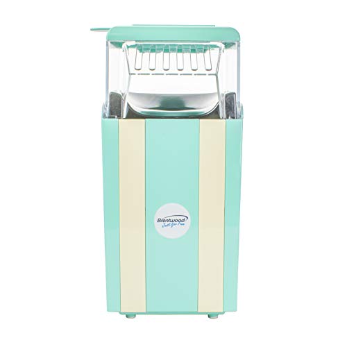 Brentwood PC-488BL Classic Striped 8-Cup Hot Air Popcorn Maker, Blue