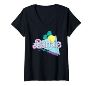 barbie 90's barbie logo v-neck t-shirt