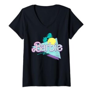 Barbie 90's Barbie Logo V-Neck T-Shirt