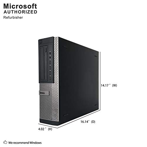 Dell Desktop Computer Package Compatible with Dell Optiplex 7010 Intel Quad Core i5 3.2GHz, 8GB Ram, 500GB HDD, 19-inch LCD, DVD, WiFi, Keyboard, Mouse, Windows 10 Pro (Renewed)