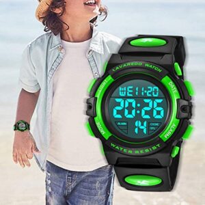 Kids Watch,Boys Watch for 3-15 Year Old Boys,Digital Sport Outdoor Multifunctional Chronograph LED 50 M Waterproof Alarm Calendar Analog Watch for Children with Silicone Band,Kids Gift