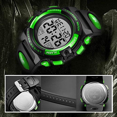 Kids Watch,Boys Watch for 3-15 Year Old Boys,Digital Sport Outdoor Multifunctional Chronograph LED 50 M Waterproof Alarm Calendar Analog Watch for Children with Silicone Band,Kids Gift