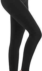 IUGA High Waisted Leggings for Women Running Workout Leggings with Inner Pocket Yoga Pants for Women Black