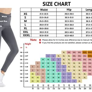 IUGA High Waisted Leggings for Women Running Workout Leggings with Inner Pocket Yoga Pants for Women Black