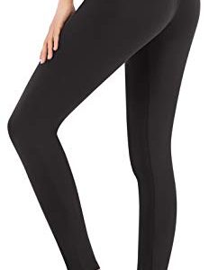 IUGA High Waisted Leggings for Women Running Workout Leggings with Inner Pocket Yoga Pants for Women Black