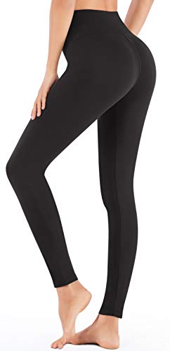 IUGA High Waisted Leggings for Women Running Workout Leggings with Inner Pocket Yoga Pants for Women Black