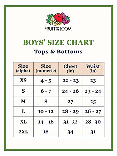 Fruit of the Loom Boys' Fleece Sweatshirts, Hoodies, Sweatpants & Joggers, Pullover-Navy/Pacific Blue, Large