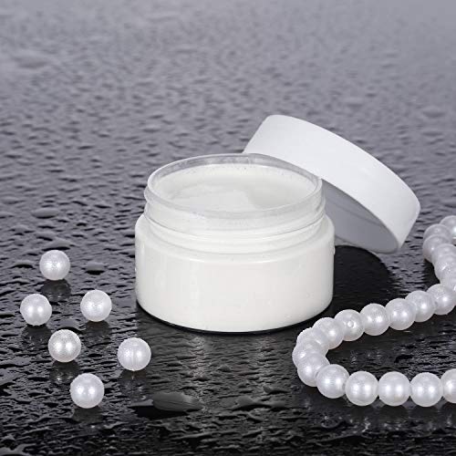 6 Pack 2 oz Plastic Pot Jars Round Clear Leak Proof Plastic Cosmetic Container Jars with White Lids for Travel Storage Make Up, Eye Shadow, Nails, Powder, Paint, Jewelry(2 oz)