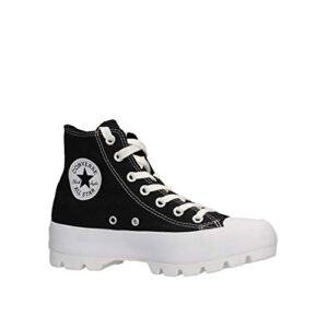 Converse Women's Chuck Taylor All Star Lugged Hi Sneakers, Black/White/Black, 8.5 Medium US