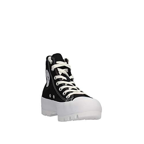 Converse Women's Chuck Taylor All Star Lugged Hi Sneakers, Black/White/Black, 8.5 Medium US
