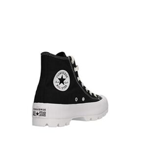 Converse Women's Chuck Taylor All Star Lugged Hi Sneakers, Black/White/Black, 8.5 Medium US