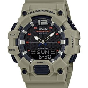 Casio Men's 10 Year Battery Quartz Resin Strap Sport Watch, Featuring 1/100 Second Stopwatch, 24 Hour Countdown Timer And Multiple Alarms (Model: HDC-700-3A3VCF)