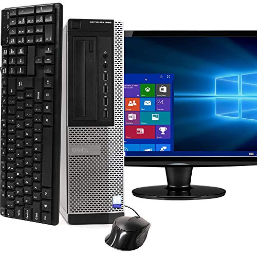 Dell Optiplex 990 Desktop PC Bundle with WiFi Adapter - Intel Quad Core i5 3.2GHz, 16GB RAM, 1TB HDD, DVD-RW, Windows 10 Pro, WiFi Adapter, 17 Inch LCD, Keyboard, Mouse (Renewed)