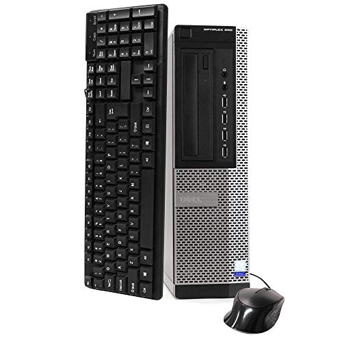 Dell Optiplex 990 Desktop PC Bundle with WiFi Adapter - Intel Quad Core i5 3.2GHz, 16GB RAM, 1TB HDD, DVD-RW, Windows 10 Pro, WiFi Adapter, 17 Inch LCD, Keyboard, Mouse (Renewed)