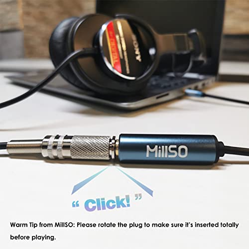 MillSO 1/4 to 3.5mm Headphone Adapter, TRS 6.35mm Female to 3.5mm Male 1/8 to 1/4 Stereo Audio Adapter for Amplifiers, Guitar, Piano, Home Theater Devices to Phone, Laptop, Headphones - 12inch/30cm