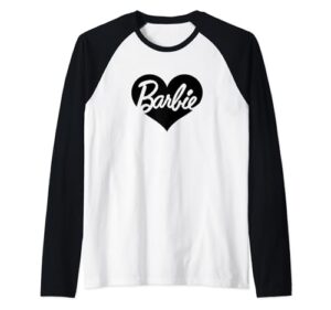 barbie logo heart raglan baseball tee