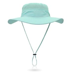 jane shine outdoor sun hat bucket hats for women sun protection mesh cap quick-dry upf 50+ coral blue