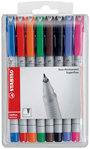 Stabilo® OHPen universal pen medium, water-soluble, pack of 8, pack of 8