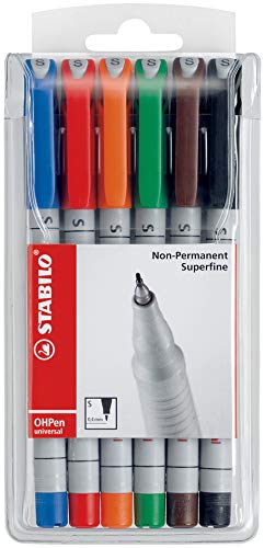 Stabilo® OHPen universal pen medium, water-soluble, pack of 8, pack of 8