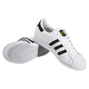 adidas Originals mens Superstar Sneaker, White/Black/White, 12 US