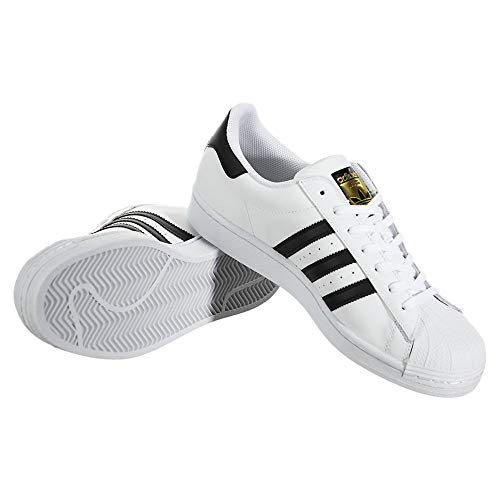 adidas Originals mens Superstar Sneaker, White/Black/White, 12 US