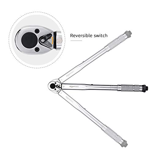 Amazon Basics 3/8-Inch Drive Click Torque Wrench - 15-80 ft.-lb, 20.4-108.5 Nm