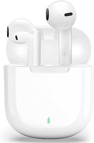 Wireless Earbuds Headphones Bluetooth 5.2 IPX7 Waterproof Noise Cancellation 25H Battery Headset Hi-Fi Stereo Sound with Charging Case Bluetooth Earphones with Mic for iPhone/Samsung