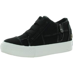 Blowfish Malibu Mamba Platform Comfort Fashion Sneaker Black (Black Color Washed Canvas, 9)