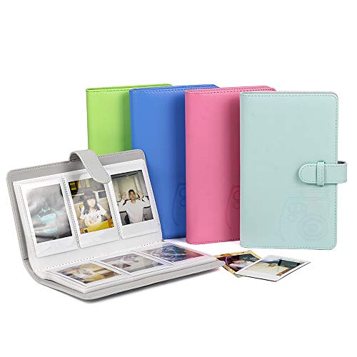 96 Pockets Mini Film Photo Album Book for Fujifilm Instax Mini LiPlay 9 8 7s 70 90 Link Instant Camera 3 Inch Polaroid Picture Name Card Holder (Ice Blue)