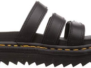 Dr. Martens womens Slide Sandal, Black Hydro Leather, 6 US