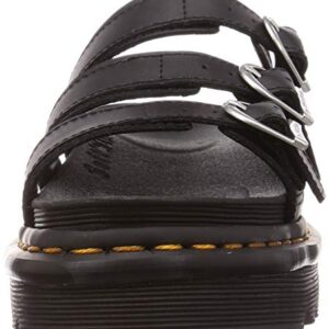 Dr. Martens womens Slide Sandal, Black Hydro Leather, 6 US