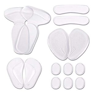 sunnyac heel cushion inserts, heel grips for women, nonslip self-adhesive silicone shoe insoles, pads, liners and protectors for shoes or high heels too big, preventing foot blister and pain (type1)