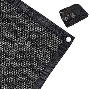 evetto 70% sunblock shade cloth net black uv resistant, garden shade mesh tarp for plant cover, greenhouse, barn. top shade cloth quality panel for flowers, plants, patio lawn (6.5×6.5ft(2×2m))