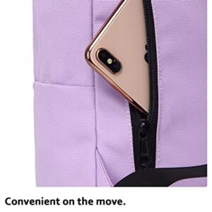 HotStyle SIMPLAY+ Classic Mini Backpack Small Travel Bag, Plain, Light Purple