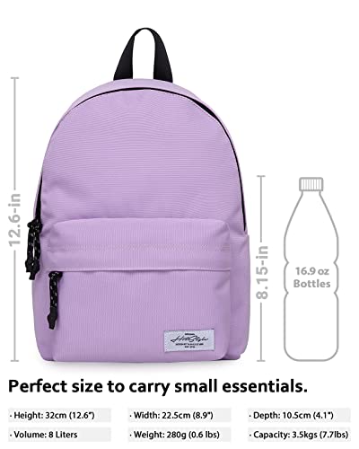 HotStyle SIMPLAY+ Classic Mini Backpack Small Travel Bag, Plain, Light Purple