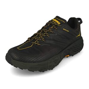 hoka one one mens speedgoat 4 gore-tex anthracite/dark gull grey trail runner - 9