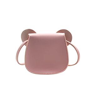 Bolley Joss Crossbody Purse Bowknot Shoulder Bag Handbag Little Girl's Cute Purse with Cartoon Mouse Ears