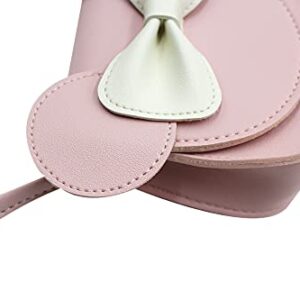 Bolley Joss Crossbody Purse Bowknot Shoulder Bag Handbag Little Girl's Cute Purse with Cartoon Mouse Ears