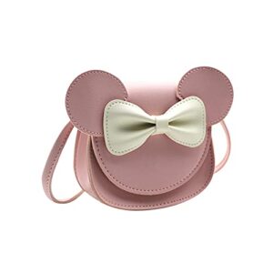 Bolley Joss Crossbody Purse Bowknot Shoulder Bag Handbag Little Girl's Cute Purse with Cartoon Mouse Ears