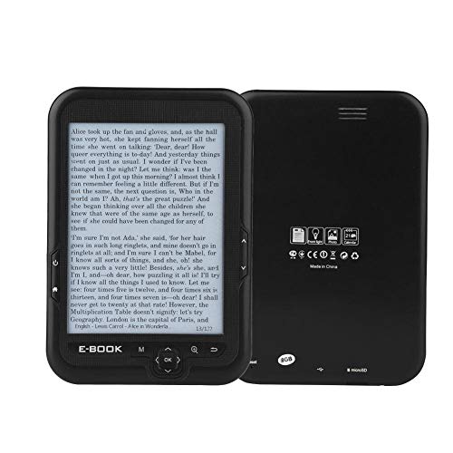 Portable E Reader, Waterproof 6 inch Electronic E Book Reader with 800x600 High Resolution Display Support 29 Languages(Black1)