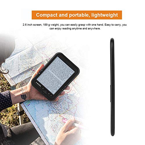 Portable E Reader, Waterproof 6 inch Electronic E Book Reader with 800x600 High Resolution Display Support 29 Languages(Black1)