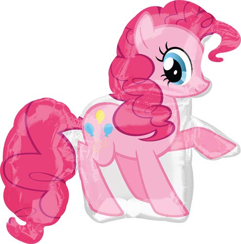 LOONBALLOON 33 Inch Pony Pinkie Pie Balloon   Cartoons Movie Character Balloons for Kids Birthday and Theme Parties