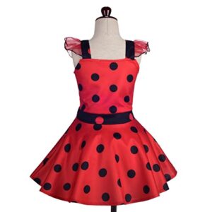 Dressy Daisy Girls Polka Dots Ladybug Dress Up Costume Birthday Halloween Christmas Fancy Party Outfit Size 4T Red